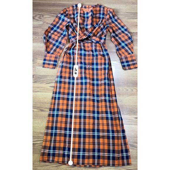 STAUD open back midi gingham Crosshill Dress size size small - Picture 5 of 12